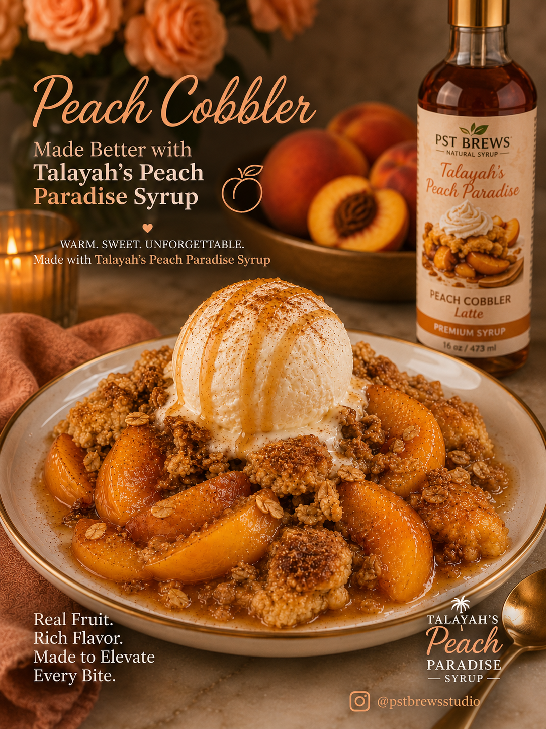 Talayah’s Peach Paradise- A Golden Indulgence 🍑